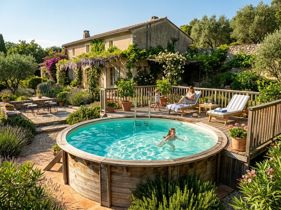 Piscine hors-sol en bois