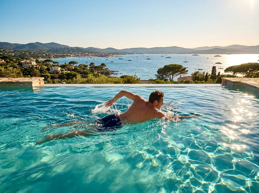 Piscine à débordement